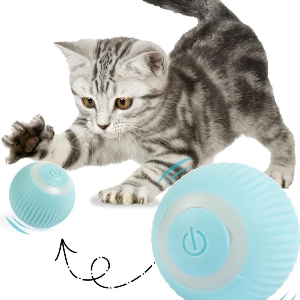 Pelota Inteligente Con Movimiento Recargable Gatos Perros